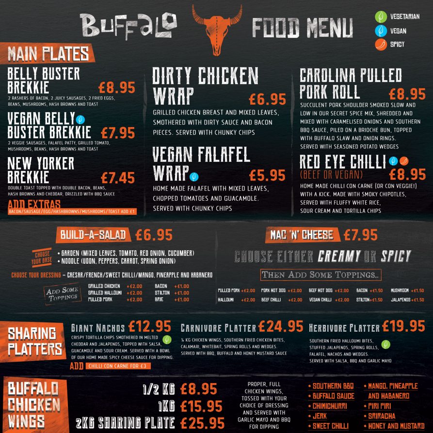 Food Buffalo Bar Bournemouth